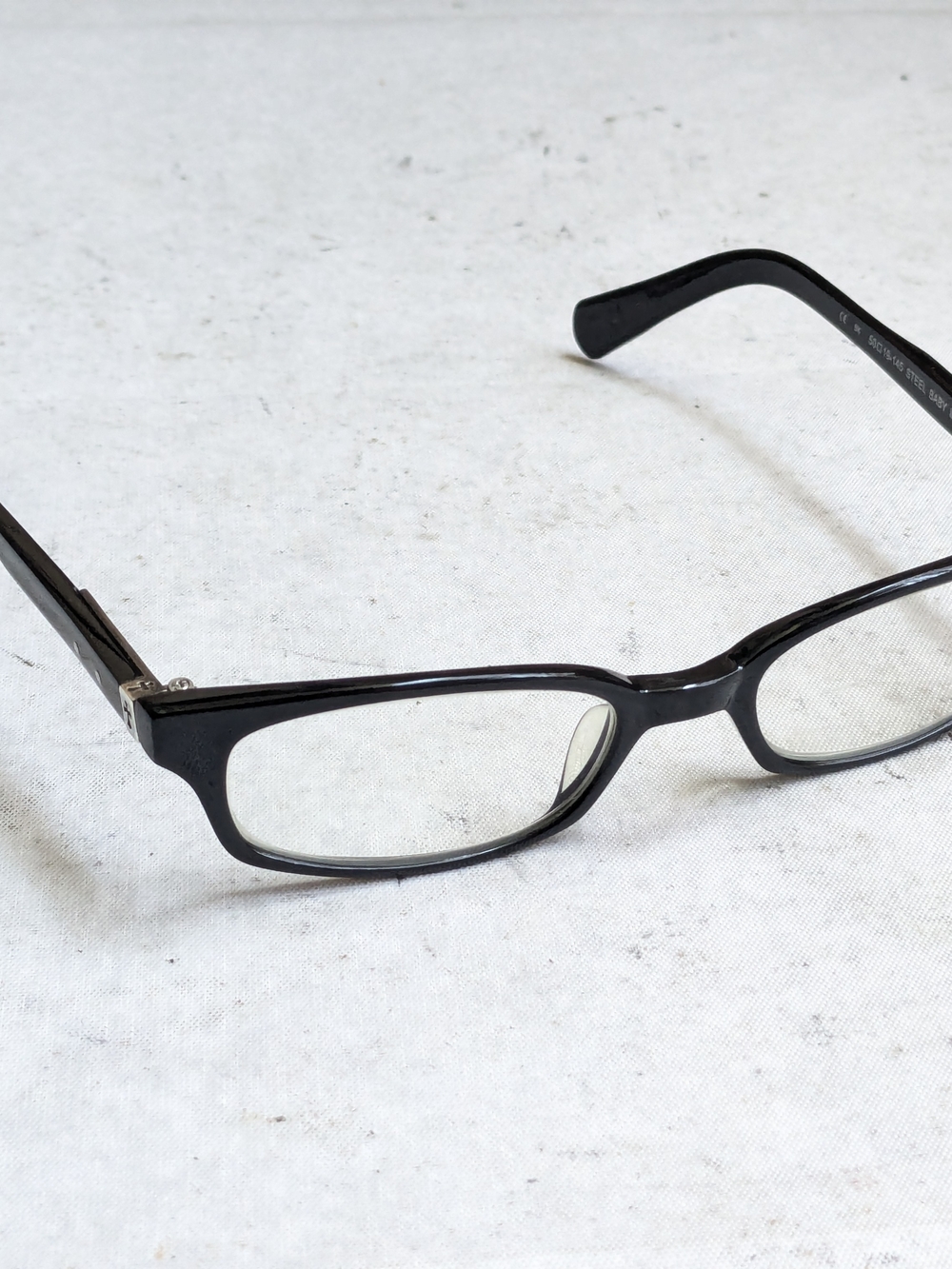 Chrome Hearts Steel Baby II Glasses Black Sterling Silver Frames Only